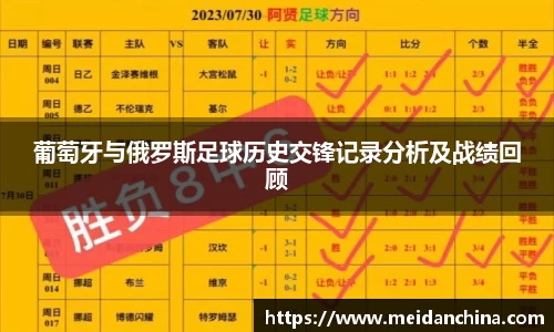 葡萄牙与俄罗斯足球历史交锋记录分析及战绩回顾